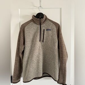Patagonia Men’s Better Sweater 1/4 Zip, Brown/Taupe, size M